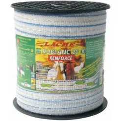 LACME Ruban Renforcé Rf 20-200, Larg. 20mm, 3 Cond.Cuivre Ø 0,30mm, 4 Inox ø0.30