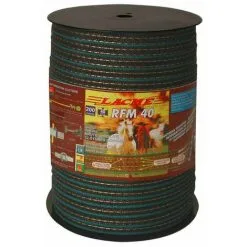 LACME Ruban Renf. Rfm 40-200, Marron, Larg. 40mm, 4 Cond. Cuivre ø 0,30mm 6 Inox ø0.30