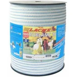 LACME Ruban Rublanc Rb 20-500, Larg. 2cm, 2 Cond.Cuivre Ø 0,25mm, 4 Inox ø0.25 Chevaux