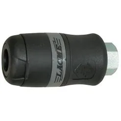 LACME Coupleur Raccord Rapide De Sécurité ISO 6150B Passage Ø 55 Mm Raccord Automatique à Bague Avec Système Daccrochage à Billes En Inox 14 Femelle Corps En Laiton Nickelé Livré Avec Collier De Serrage