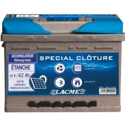 LACME Batterie Clôture 12V 62Ah - Lacmé